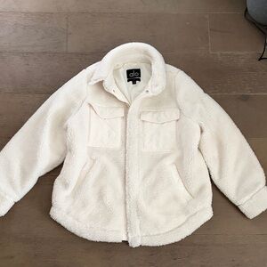 ALO Yoga Ivory Sherpa Edge Teddy Jacket/ Shacket